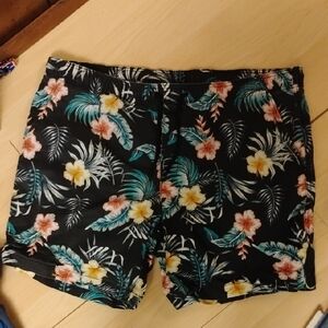 George Black Floral Men's Hybrid Shorts